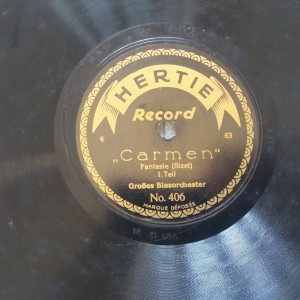 78rpm HERTIE RECORD CARMEN FANTASIE (BISET) 1.2. No.407