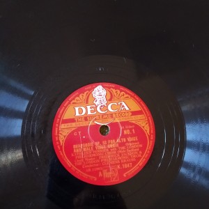 78rpm record DECCA RHAPSODIE OP 53 KATHLEEN FERRIER F.JACKSON CLEMENS KRAUSS  30cms