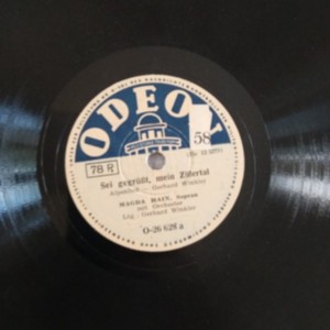 Δισκος 78 στροφων SHELLAC 78rpm ODEON HOCHZEIT IN DER PUSZTA / MEIN ZUTERTAL GERHARD WINKLER