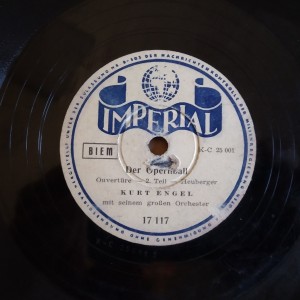 76rpm record DER OPERNBALL 1.2.HEUBERGER  KURT ENGEL 25cms