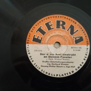 78rpm record ETERNA IMMER UND EWIG Gerhard Winkler 25cms