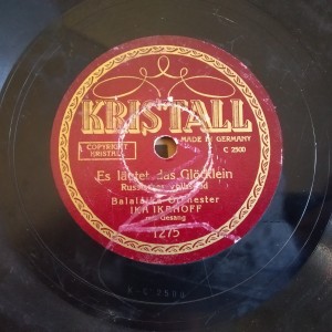 78rpm record KRISTALL WENN DER MOND SCHEINT / BALALAIKA ORCHESTRA IKA IKANOFF RUSSIAN 25cms