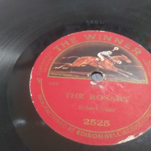 78rpm record THE WINNER THE STAR OF BETHLEHEM Evans / THE ROSARY,Garr , CHRISTMAS ? 25cms