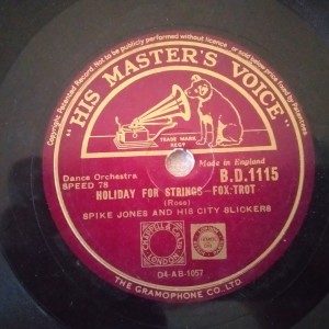 78rpm record HMV Holliday For Strings / Drip Drip Drip SPIKE JONES 25cms