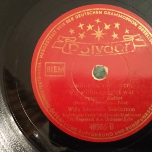 78rpm record Polydor Willy Schneider,Du Kleines Schwalbenpaar Kannst Du Vergessen Wie Schön Es 30cms