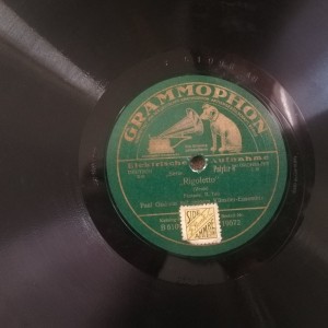 78rpm record GRAMMOPHON RIGOLETTO 1.2. Paul Godwin 30cms