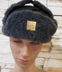 FUR WΙΝΤΕR CAP SLOVAKIAN ARMY USHANKA NEW COND. Size 56 WITH DRAW STRING