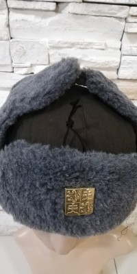 FUR WΙΝΤΕR CAP SLOVAKIAN ARMY USHANKA NEW COND. Size 56 WITH DRAW STRING