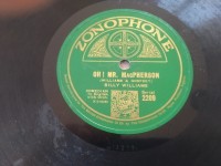  78rpm record ZONOPHONE Oh Mr MacPherson BILLY WILLIAMS Girls of Today Comedian 25cms