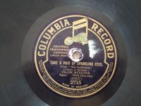Δισκος 78 στροφων SHELLAC 78rpm COLUMBIA RECORDS. THE MINSTREL BOY / TAKE A PAIR OF SPARKLING EYES Frank Mullings. 25cms