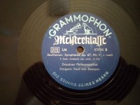 Δισκος 78 στροφων SHELLAC 78rpm BEETHOVEN SYMPHONIE Nr. V Op 67.S 2,2 T. 1.2. Paul Van Kempen 30cms